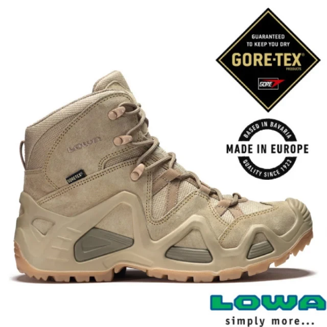 LOWA 靴 ZEPHYR GTX MID TF 中高筒超輕量全防水多功能登山軍用鞋(LW310537-0410 淺沙漠)