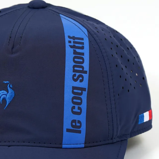 【LE COQ SPORTIF 公雞】高爾夫系列 藏青色高透氣運動風可調節棒球帽 QGT0J114