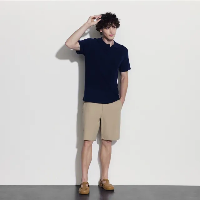 【GAP】男裝 針織短袖POLO衫-海軍藍(464191)