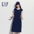 【GAP】女裝 Logo抽繩圓領無袖洋裝-海軍藍(465046)