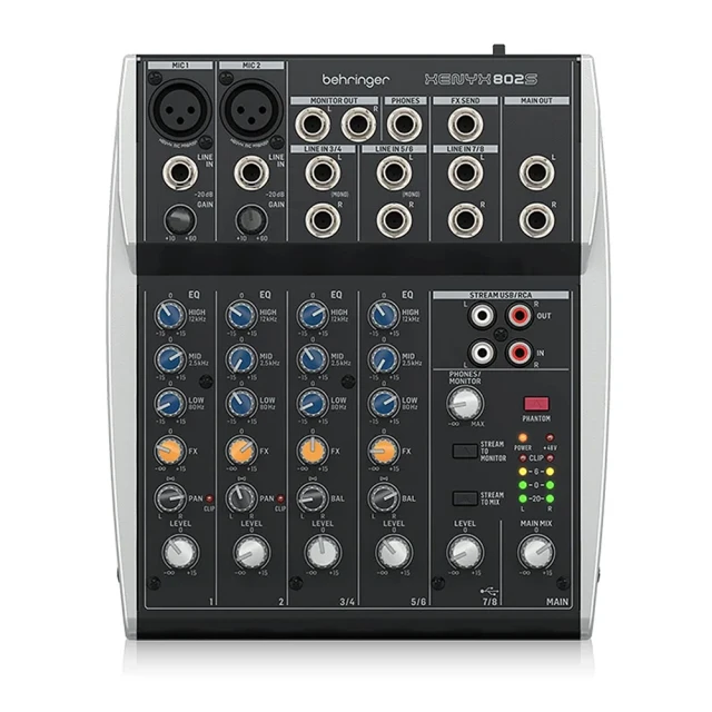 BEHRINGER XENYX 802S 專業錄音8軌混音器/原廠公司貨(錄音8軌混音器)