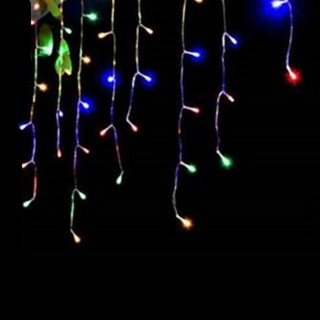 【北熊天空】LED冰條燈 彩色 USB供電 瀑布燈 聖誕串燈 庭院造景 波浪串燈 窗簾燈(冰條燈 LED燈串)
