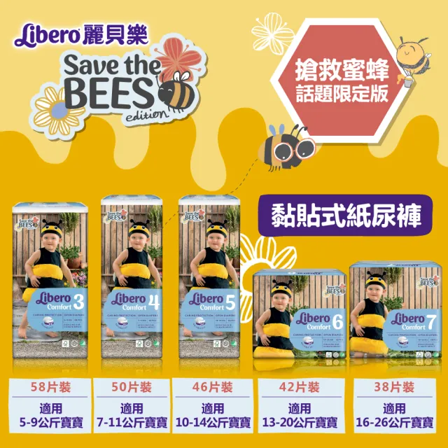【麗貝樂】搶救蜜蜂年度限量款7號XXL(3x38p/箱購)
