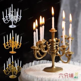 【六分埔禮品】韓式ins風燭臺造型蠟燭-多款任選(派對佈置網美風生日蛋糕燭光晚餐裝飾擺件網紅拍攝道具)