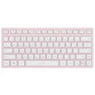 【Cherry】Cherry KW-7100 藍芽鍵盤 粉色(薄膜 藍芽 鍵盤 剪刀腳 辦公室)