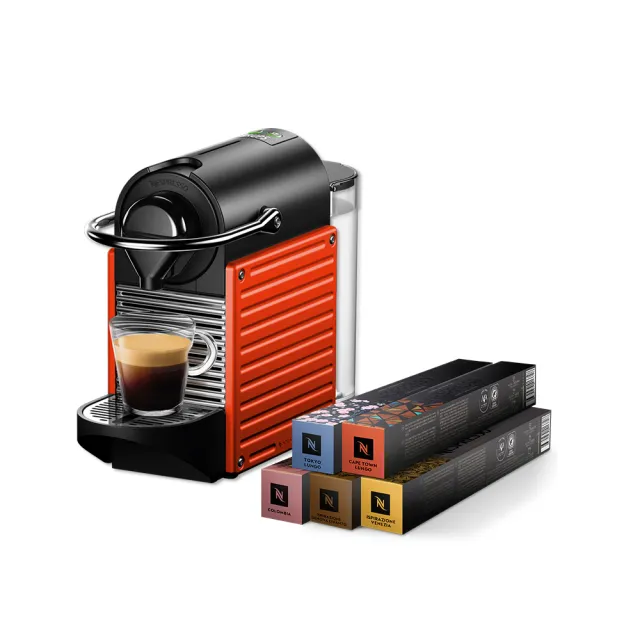 【Nespresso】膠囊咖啡機 Pixie(訂製咖啡時光50顆組)