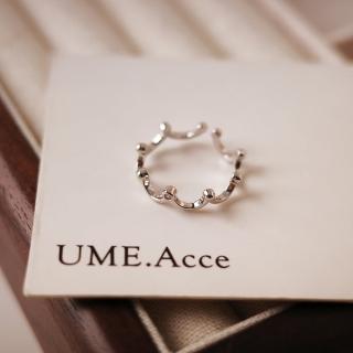 【UME.Acce】皇冠純銀戒指(S925純銀 戒指 純銀 全純銀 純銀戒指 皇冠 皇冠戒指 可調戒圍 開口戒)