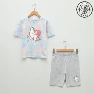 【SOLO 歐洲家居】LCW 女童獨角獸T恤短褲套裝