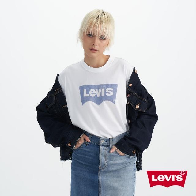 【LEVIS 官方旗艦】男女同款 舒適短袖Batwing Tee恤 / 素描風格 熱賣單品 87373-0368