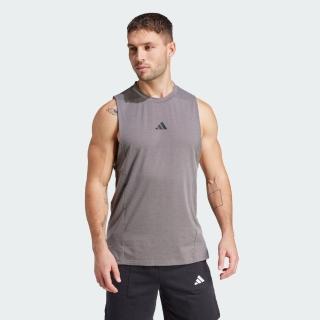【adidas 愛迪達】背心 男款 運動 慢跑 亞規 D4T TANK 咖啡 IS3826