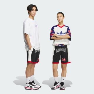 【adidas 愛迪達】短褲 男款 女款 運動褲 三葉草 BB RS SHORT U 黑白紅 JD6398