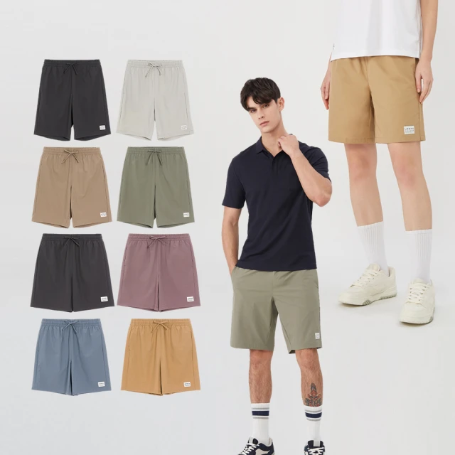 【GIORDANO 佐丹奴】買一送一 男女裝 防潑水彈力短褲 All Day Pants系列