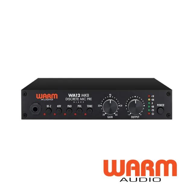 【Warm Audio】WA12 MKII 單軌 麥克風前級放大器 黑色(公司貨)