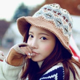 【PS Mall】韓版可愛提花復古圖案針織毛帽 盆帽保暖毛線帽 毛帽子 3入(G1709)