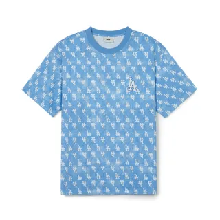 【MLB】仿丹寧短袖T恤 MONOGRAM系列 洛杉磯道奇隊(3ATSM0543-07BLP)