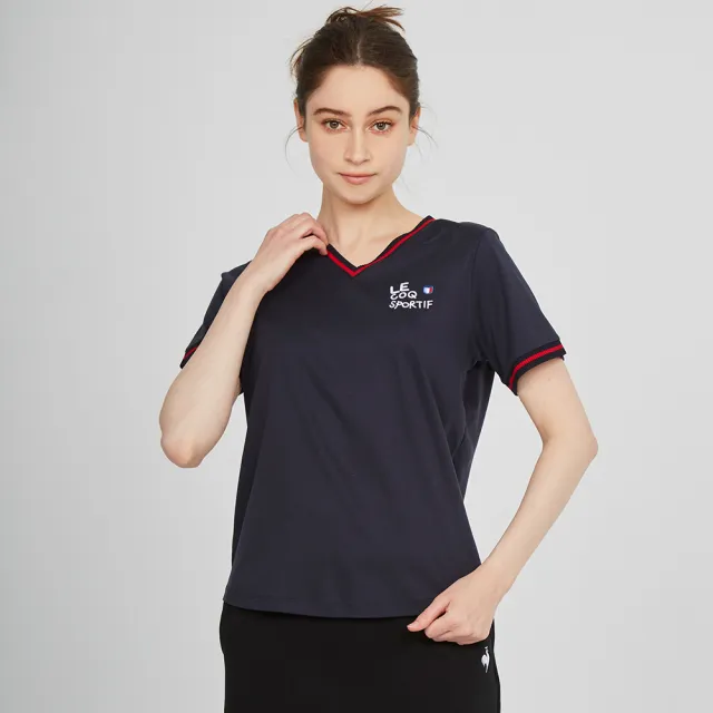 【LE COQ SPORTIF 公雞】休閒經典短袖T恤 女款-2色-LWT22307