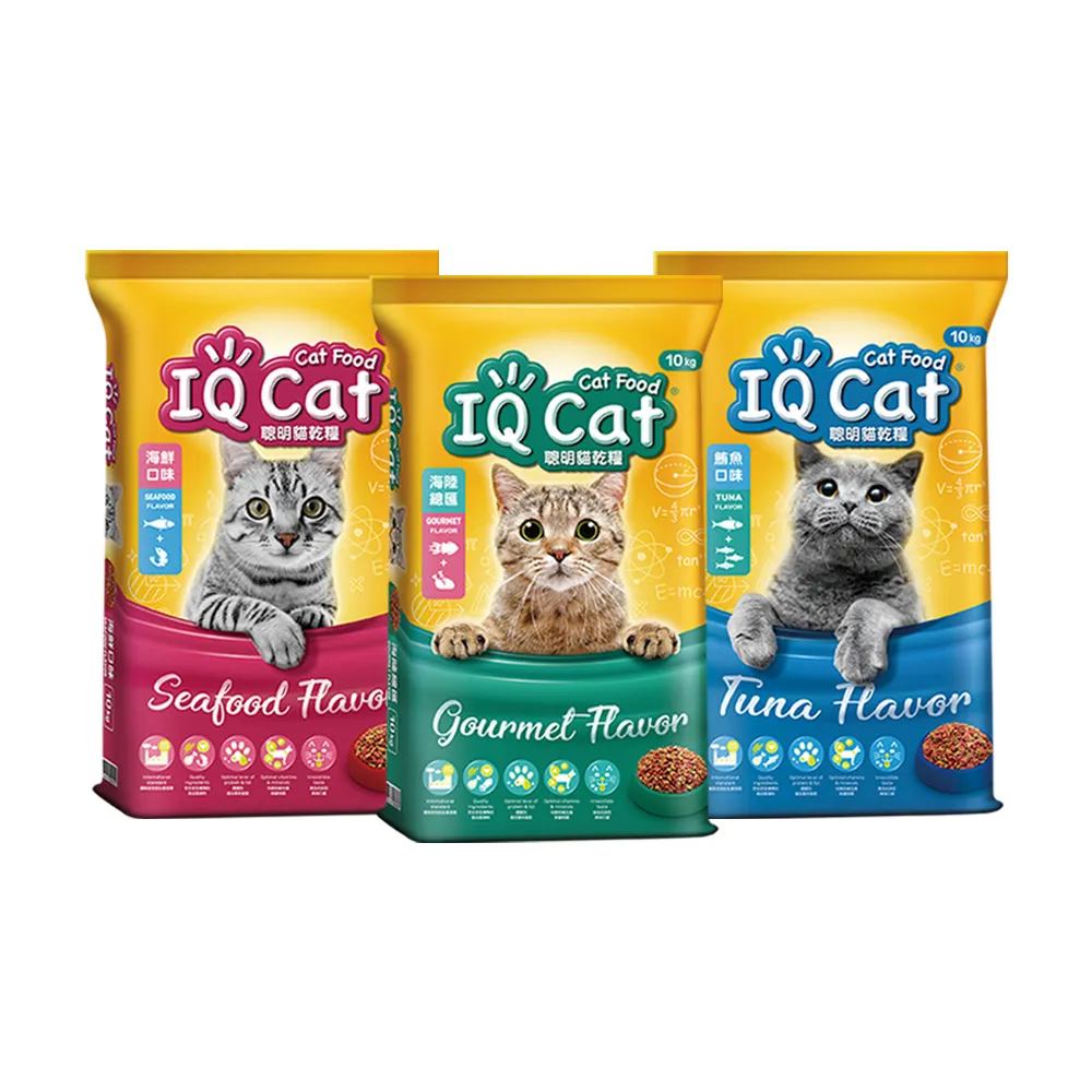 【IQ CAT】聰明貓乾糧-多種口味 10KG(任選兩包)(貓飼料)