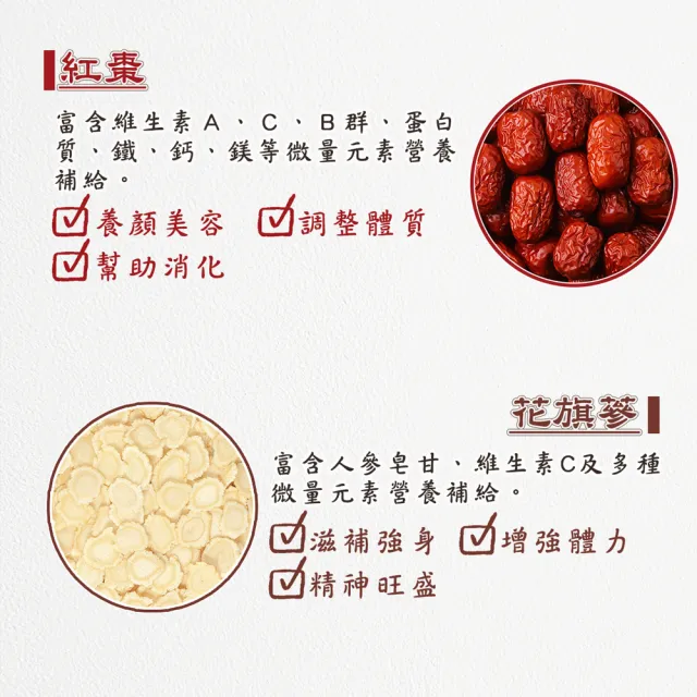 【蔘大王】人蔘紅棗養官茶包X3組（6gX10入/組）(熬夜打拚 花旗蔘即刻救援 元氣充沛 精神旺盛)