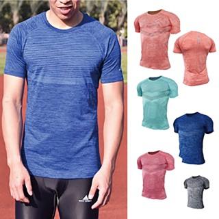 【AREXSPORT】男款混紗吸排休閒機能慢跑運動短袖上衣(AS-7316)