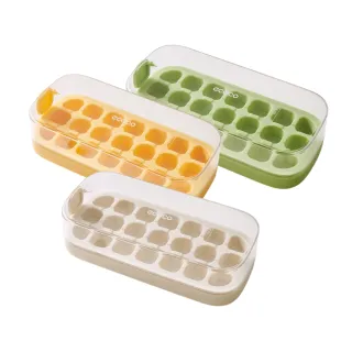 【GER 泰】ECOCO注水按壓21冰格製冰盒(全新款式 大量製冰 冰塊盒 製冰盒 按壓製冰)