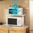 【Homely Zakka】日式簡約伸縮式微波爐架/廚房置物架/收納架(廚房電器架 層架 廚房收納架 瀝水架 烤箱架)