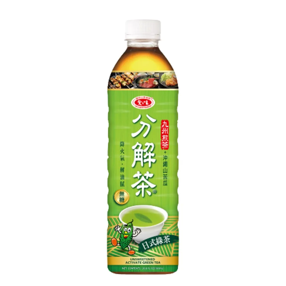 【愛之味】分解茶日式綠茶/双纖麥茶 590ml(24入/箱)