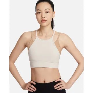 【NIKE 耐吉】運動內衣 AS W NY DF INDY STRPY LL BRA G 女款 白杏(FZ6568104)