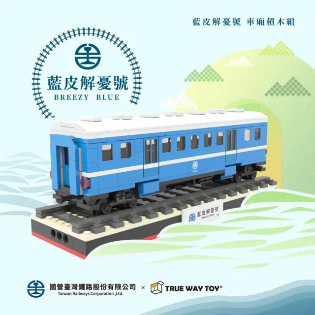 【TRUE WAY TOY】藍皮解憂號-車廂(國營臺灣鐵路股份有限公司)