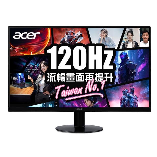 【Acer 宏碁】SA240Y G0 電腦螢幕(24型/FHD/120Hz/1ms/IPS)