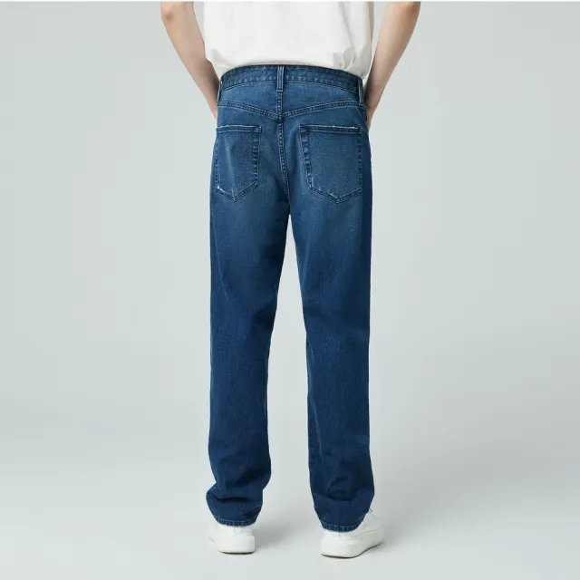 【GAP】男裝 直筒牛仔褲-深藍色(884813)