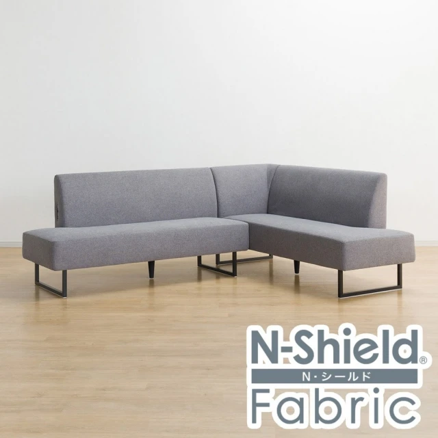 NITORI 宜得利家居NITORI 宜得利家居 ◎耐磨耐刮 防潑水貓抓布 布質左L型沙發 LD2 NSF MGY(L型沙發 沙發 貓抓布)