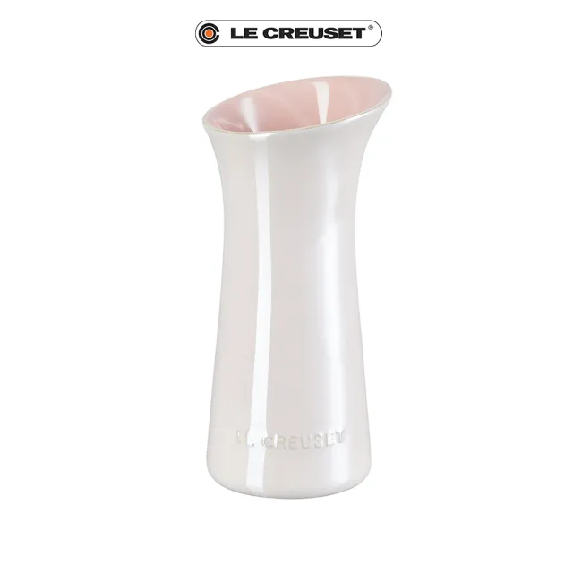 【Le Creuset】瓷器珠光薔薇花瓶500ml(珠光粉)