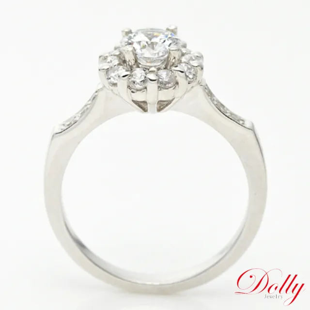 【DOLLY】0.50克拉 求婚戒完美車工18K金鑽石戒指(036)