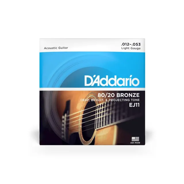 【DAddario】EJ11 木吉他弦 民謠吉他弦 黃銅(12-53 美國製原廠公司貨)