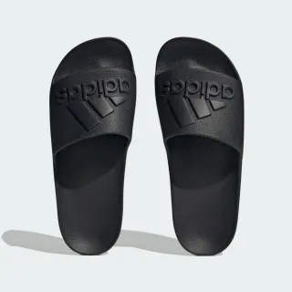 【adidas 愛迪達】Adilette Aqua 拖鞋 男鞋 女鞋 黑 全黑 運動拖鞋 防水(IF7371)