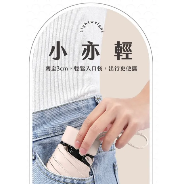 六骨五折迷你口袋傘(折疊傘 抗UV 晴雨傘 口袋傘 陽傘 雨傘 黑膠傘 防曬傘 遮陽傘)
