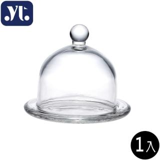 【Yihthai】玻璃罩盤 M號 1入(點心盤 玻璃盤 玻璃罩盤 甜點盤)