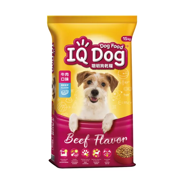 【IQ DOG】聰明狗乾糧-多種口味 13.5-15KG(狗飼料/成犬)