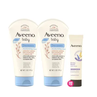 【Aveeno 艾惟諾】嬰兒燕麥益敏修護霜2入組(141gX2_嬰兒乳液)