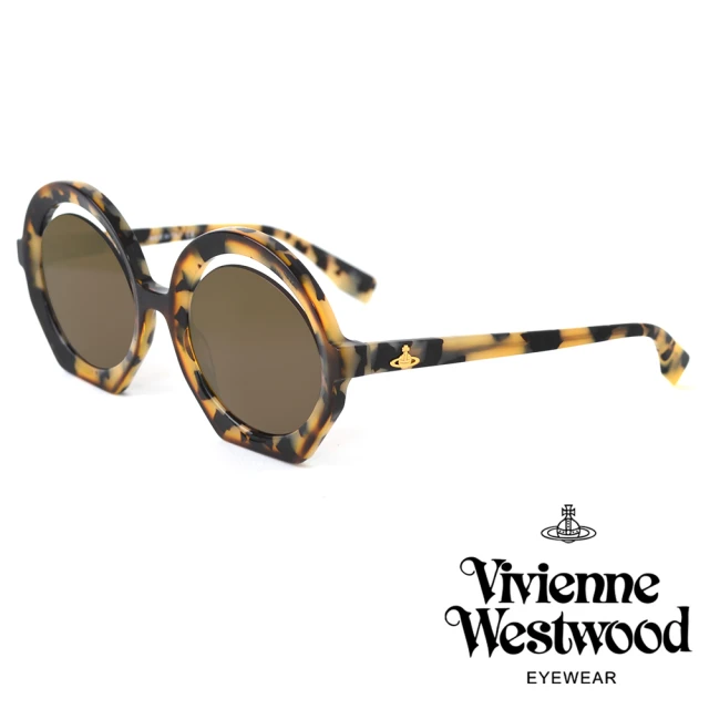 Vivienne Westwood 英國土星雙圈圓框俏皮太陽眼鏡(玳帽色 VW956-S02)