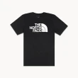 【The North Face】北臉 男女同款 前後小LOGO 素面 短TEE 棉質 短袖T恤(百搭爆款/男女組合/大LOGO)