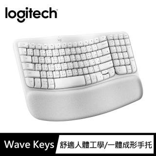 【Logitech 羅技】Wave Keys人體工學鍵盤(珍珠白)