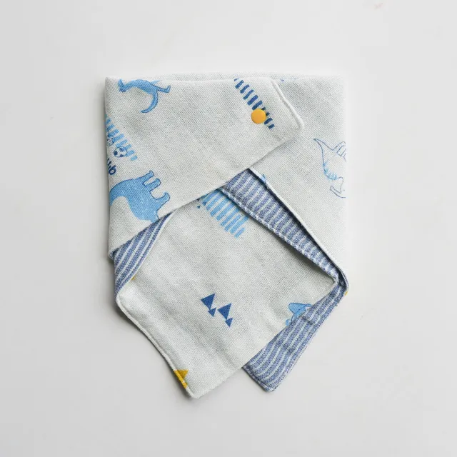 【KONTEX】日本純棉紗布圍兜口水巾-五色可選(100% 日本製)
