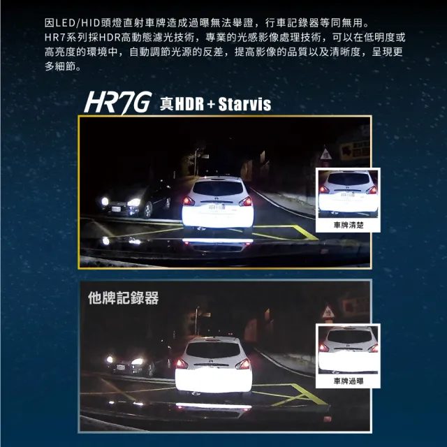 【-PX大通】送記憶卡Sony STARVIS真HDR感光元件 GPS區間測速 汽車行車記錄器行車紀錄器(HR7G)