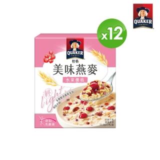 【quaker 桂格】桂格美味燕麥-水果優格箱購12盒(51.2gx5包/盒)