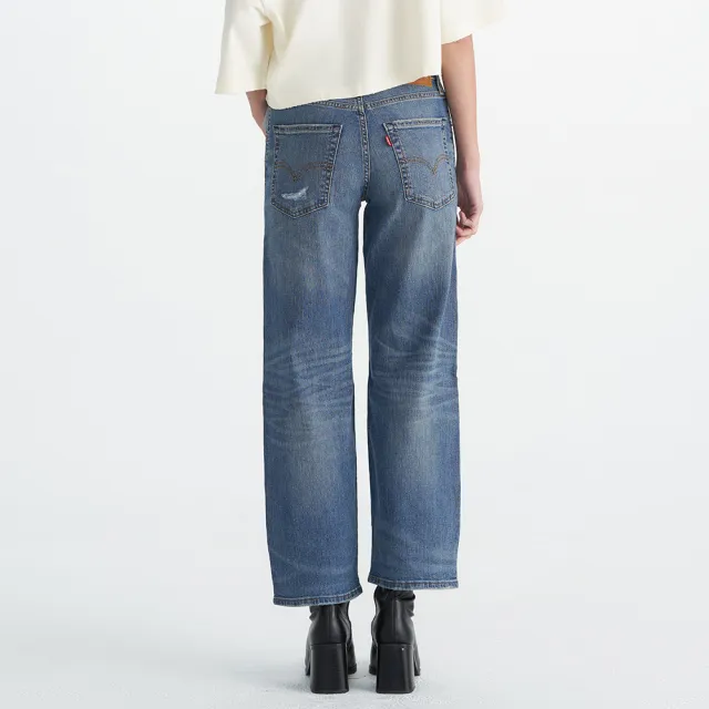 【LEVIS 官方旗艦】Baggy Dad 女款牛仔寬褲 Performance Cool 人氣新品 A3494-0053