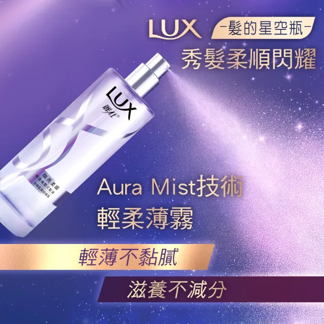 【LUX 麗仕】宋芸樺同款 煥亮柔順修護噴霧式髮油80mlx3入(雪松玫瑰/淡雅藍風鈴)