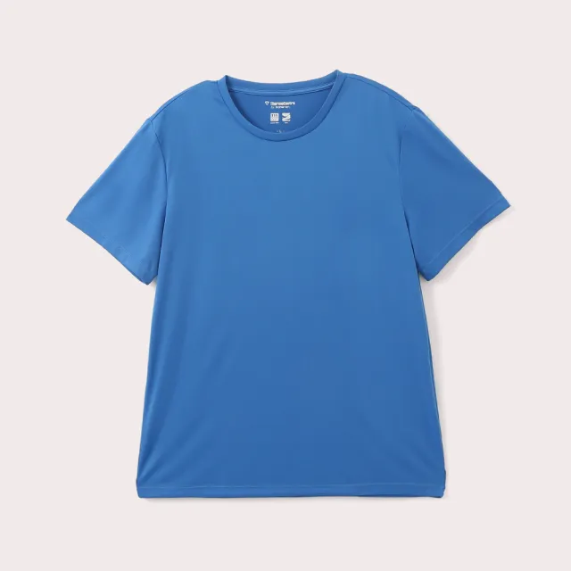 【Hang Ten】男女裝-機能彈力款吸濕排汗運動短袖T恤(多色選)