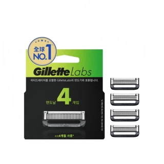【Gillette 吉列】Labs 極光系列刮鬍刀頭-4刀頭