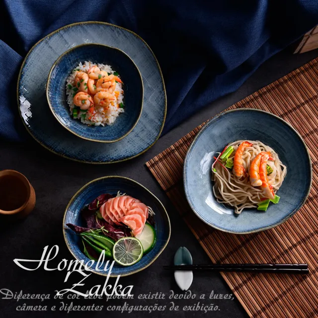 【Homely Zakka】日式復古深海窯變陶瓷餐盤碗餐具_8吋碗(湯盤 餐具 餐盤 盤子 碗盤 可微波)